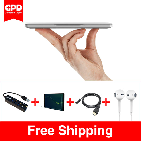 GPD Pocket 7 Inch Aluminum Shell Mini Laptop UMPC Windows 10 System CPU x7- Z8750 8GB/128GB (Silver)